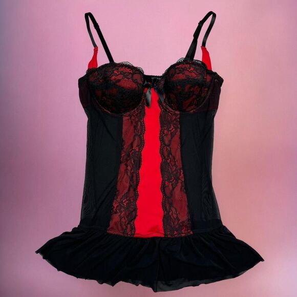 Rampage Women's Red and Black Corset - Picture 5 of 8